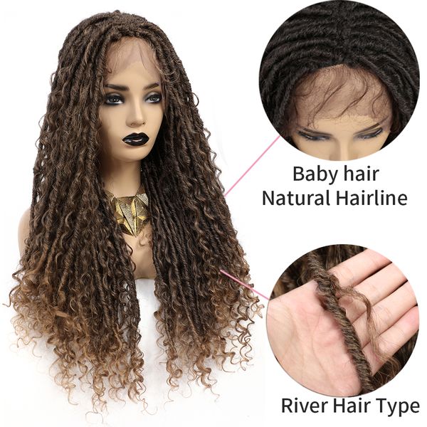 costume accessories braided wigs lace front wigs with curly faux locs crochet braid hair ombre brown synthetic dreadlock wig for women 28 in, Silver
costume accessories braided wigs lace front wigs with curly faux locs crochet braid hair ombre brown synthetic dreadlock wig for women 28 in, Silver