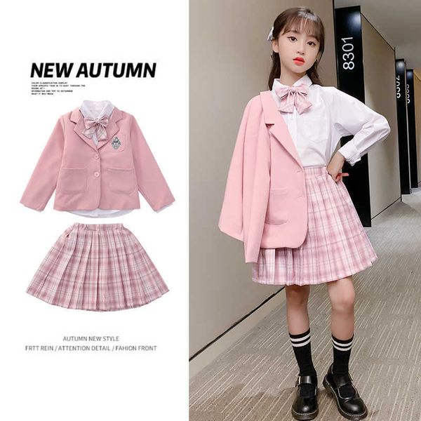 pleated plaided skirt 3pcs jk girl's suit 3pcs set teenage girl casual blazer+skirt+shirts kids clothes set spring girls outfits x0902, White
pleated plaided skirt 3pcs jk girl's suit 3pcs set teenage girl casual blazer+skirt+shirts kids clothes set spring girls outfits x0902, White
