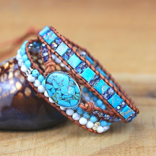 tennis 2021 natural stones charm ocean style wrap bracelets vitnge handmade yoga energy friendship jewelry, Golden;silver
tennis 2021 natural stones charm ocean style wrap bracelets vitnge handmade yoga energy friendship jewelry, Golden;silver