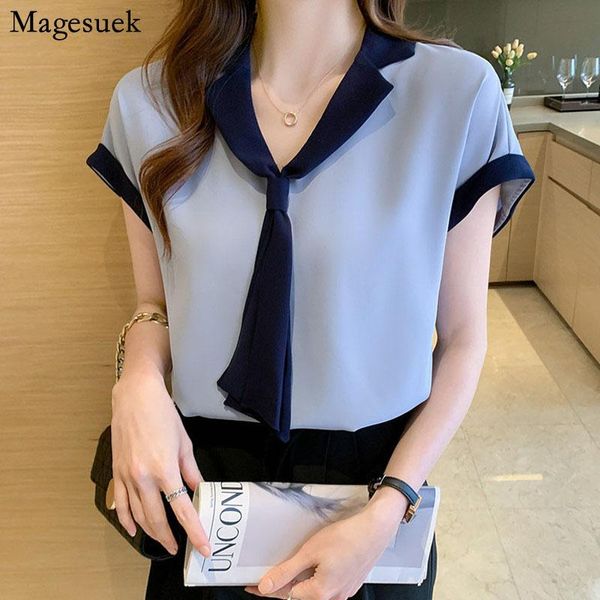 women's blouses & shirts elegant summer v-neck blouse women fluttering loose chiffon shirt short sleeve office ladies korean casual col, White
women's blouses & shirts elegant summer v-neck blouse women fluttering loose chiffon shirt short sleeve office ladies korean casual col, White