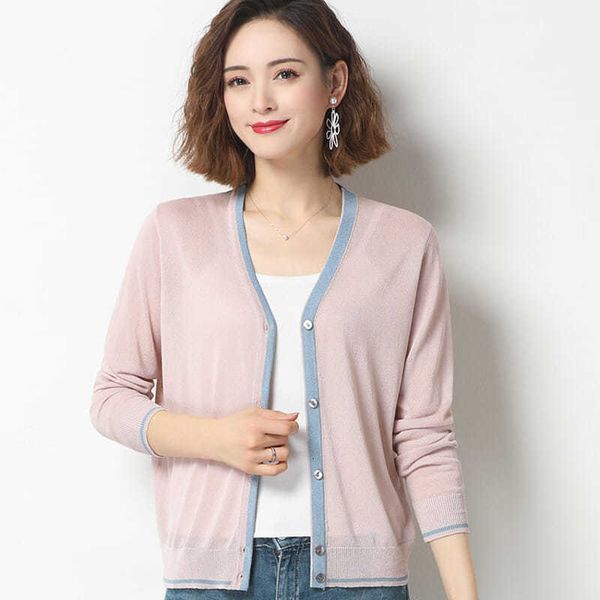 women's t-shirt cardigan women's thin ice silk sweater v-neck loose long sleeve air conditioning shirt sunscreen et, White
women's t-shirt cardigan women's thin ice silk sweater v-neck loose long sleeve air conditioning shirt sunscreen et, White