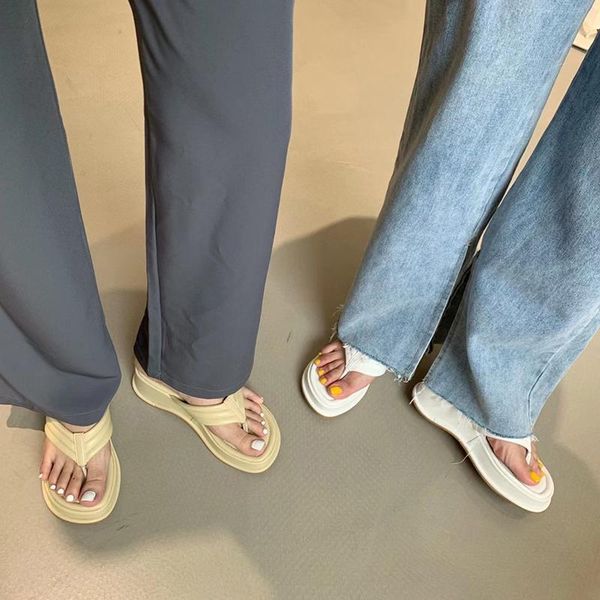 slippers 2021 summer beach chunky heel platform flip flops sandals women separated toe wedges designer shoes, Black
slippers 2021 summer beach chunky heel platform flip flops sandals women separated toe wedges designer shoes, Black