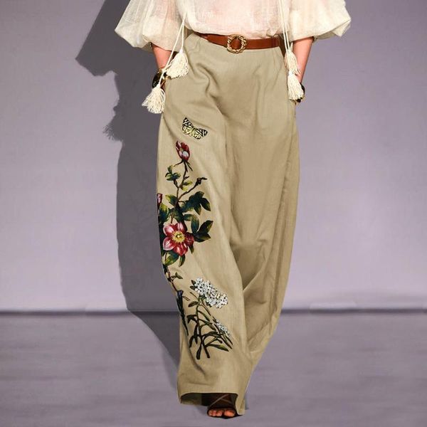 women's pants & capris wide leg 2021 vonda summer high waist trousers with pockets plus size bohemian party vintage printed pantalons, Black;white
women's pants & capris wide leg 2021 vonda summer high waist trousers with pockets plus size bohemian party vintage printed pantalons, Black;white