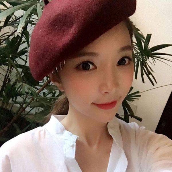 berets winter wild cap travel budding ring tricyclic womens sweet solid warm woolen felt beret french artist beanie hat ski, Blue;gray
berets winter wild cap travel budding ring tricyclic womens sweet solid warm woolen felt beret french artist beanie hat ski, Blue;gray