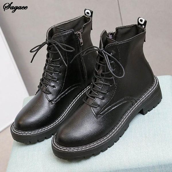 boots sagace vintage shoes woman fashion pure color round toe lace-up winter women chunky heels ankle for, Black
boots sagace vintage shoes woman fashion pure color round toe lace-up winter women chunky heels ankle for, Black