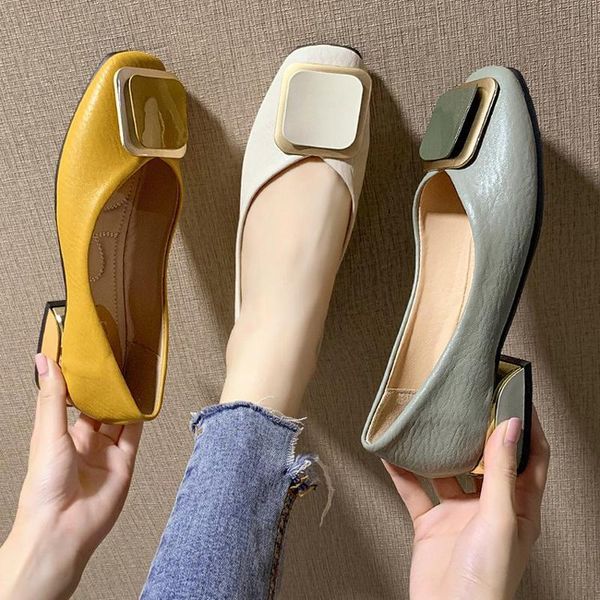 dress shoes metal button pu leather low heels women square toe summer elegant soft sole shallow pumps casual 2021, Black
dress shoes metal button pu leather low heels women square toe summer elegant soft sole shallow pumps casual 2021, Black