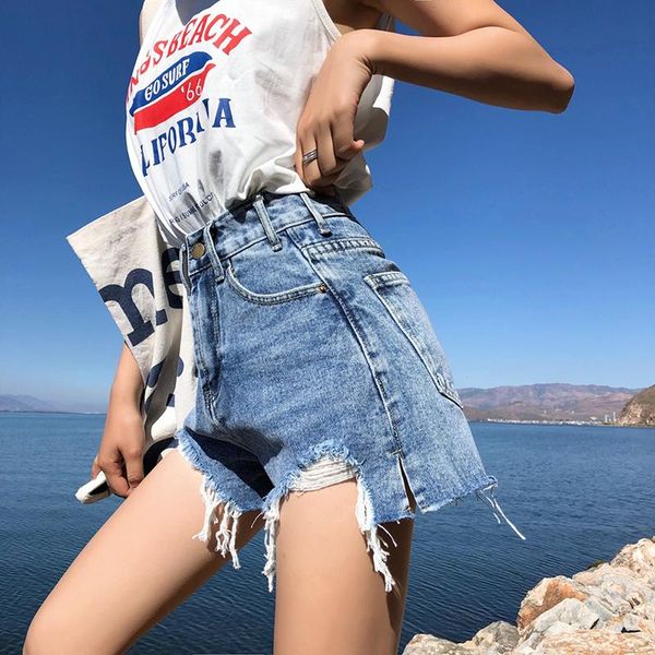 women's shorts summer shortstreetwear denim for women high waist ripped and black with tassel pockets booty, White;black
women's shorts summer shortstreetwear denim for women high waist ripped and black with tassel pockets booty, White;black