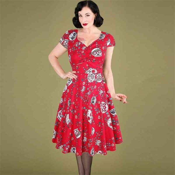 oten halloween summer skater dress elegant vintage red sugar skulls flower print 50s rockabilly evening party plus size dresses 210329, Black;gray
oten halloween summer skater dress elegant vintage red sugar skulls flower print 50s rockabilly evening party plus size dresses 210329, Black;gray