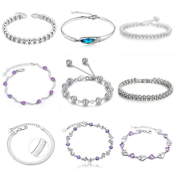 link, chain fashion women luxury crystal charm bracelet jewelry adjustable bracelets for wedding female silver, Black
link, chain fashion women luxury crystal charm bracelet jewelry adjustable bracelets for wedding female silver, Black