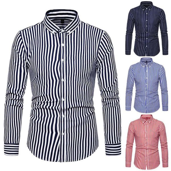 men's casual shirts fashion shirt striped long sleeved single-breasted turn-down collar fit man drop #2108, White;black
men's casual shirts fashion shirt striped long sleeved single-breasted turn-down collar fit man drop #2108, White;black