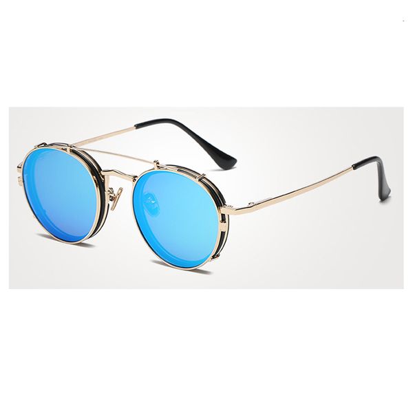 sunglasses new men double lenses round 8 colors metal frame mirror color lens uv400 retro eyeglasses with box cf4d, White;black
sunglasses new men double lenses round 8 colors metal frame mirror color lens uv400 retro eyeglasses with box cf4d, White;black