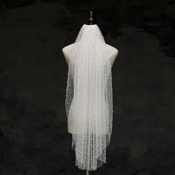 bridal veils beautiful pearls cut edge short veil one layer white ivory of the bride wedding accessoire with comb, Black
bridal veils beautiful pearls cut edge short veil one layer white ivory of the bride wedding accessoire with comb, Black