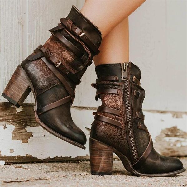 winter retro motorcycle boots women's leather cowboy short boot rome style shoes classic high heel, Black
winter retro motorcycle boots women's leather cowboy short boot rome style shoes classic high heel, Black