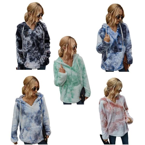 women's hoodies & sweatshirts women winter fuzzy faux fleece drawstring gradient tie-dye long sleeve v-neck loose pullover streetwear, Black
women's hoodies & sweatshirts women winter fuzzy faux fleece drawstring gradient tie-dye long sleeve v-neck loose pullover streetwear, Black