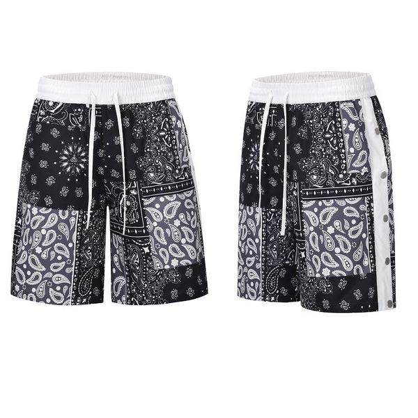 summer high street cashew blossom shorts, the same fashion brand hip hop men's sports and leisure capris, White;black
summer high street cashew blossom shorts, the same fashion brand hip hop men's sports and leisure capris, White;black