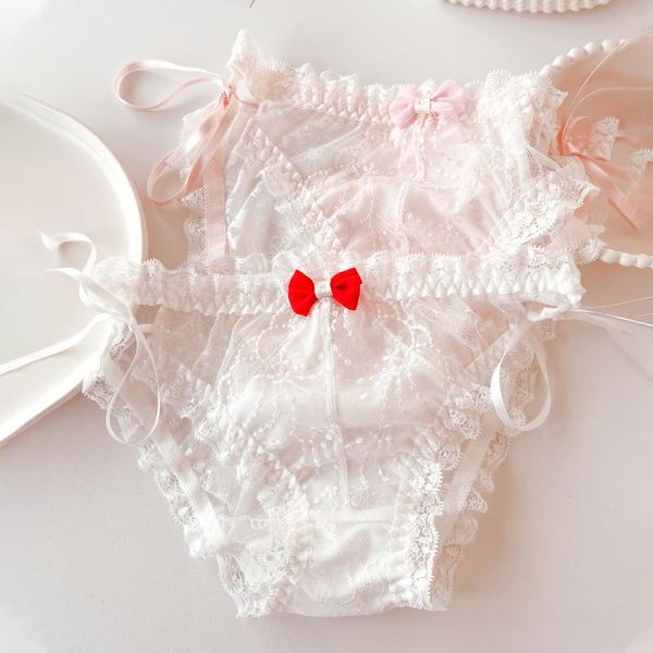 women's panties thin transparency lace woman underpants autumn low waist japanese sweet embroidery bowknot panty party frenulum briefs, Black;pink
women's panties thin transparency lace woman underpants autumn low waist japanese sweet embroidery bowknot panty party frenulum briefs, Black;pink