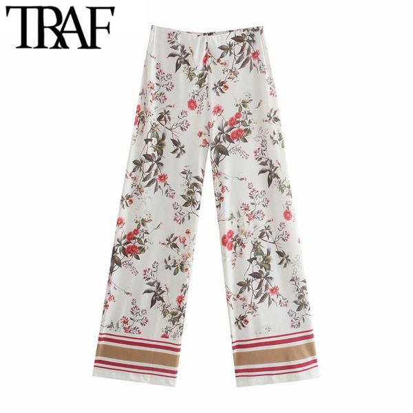women's pants & capris traf women fashion floral print cozy wide leg vintage high elastic waist female ankle trousers mujer, Black;white
women's pants & capris traf women fashion floral print cozy wide leg vintage high elastic waist female ankle trousers mujer, Black;white