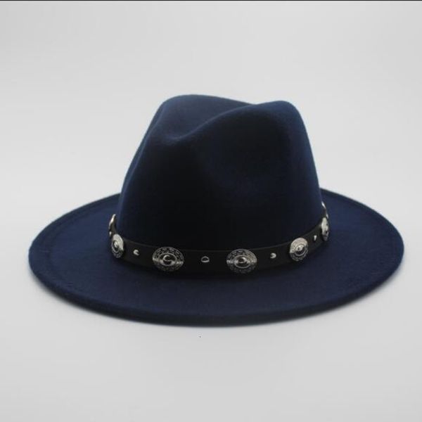 berets fashion wool men's women's winter autumn fedora hat with diy punk belt wide brim church sombreros jazz cap sun 2aho, Blue;gray
berets fashion wool men's women's winter autumn fedora hat with diy punk belt wide brim church sombreros jazz cap sun 2aho, Blue;gray