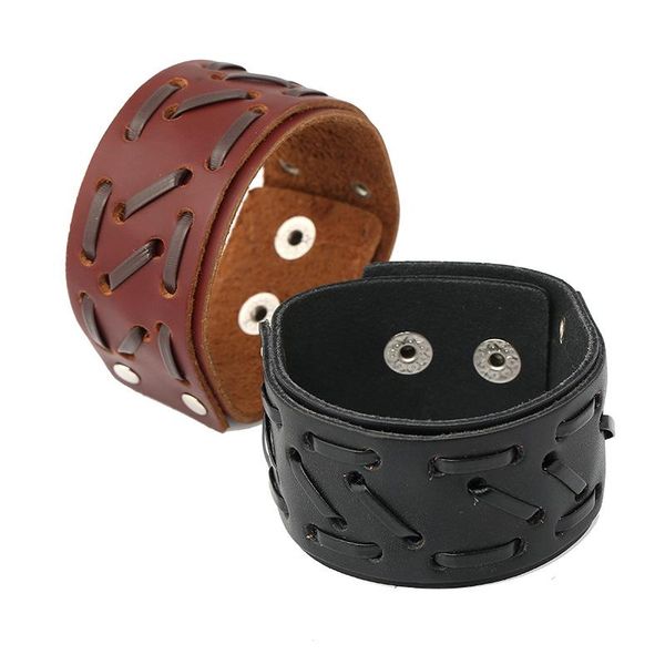 charm bracelets 2021 trendy leather men's jewelry metal round steampunk simple rope bracelet for women male gifts, Golden;silver
charm bracelets 2021 trendy leather men's jewelry metal round steampunk simple rope bracelet for women male gifts, Golden;silver