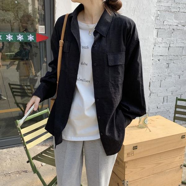 women's blouses & shirts women 2021 female long sleeve casual white turn-down collar ol style loose button up
women's blouses & shirts women 2021 female long sleeve casual white turn-down collar ol style loose button up