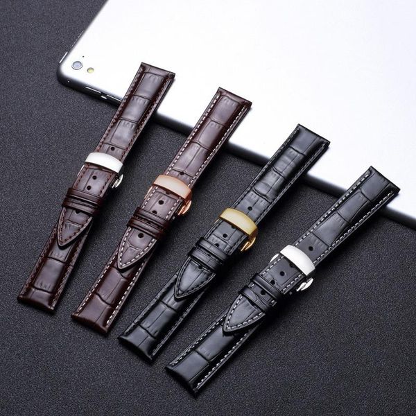 watch bands universal double press butterfly buckle stainless steel 16 18 19 20 21 22 24mm high-end retro genuine leather watchbands, Black;brown
watch bands universal double press butterfly buckle stainless steel 16 18 19 20 21 22 24mm high-end retro genuine leather watchbands, Black;brown