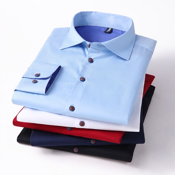 men's casual shirts 2021 autumn business solid color slim-fit, non-iron fashion long-sleeved white male brand clothes ba7a, White;black
men's casual shirts 2021 autumn business solid color slim-fit, non-iron fashion long-sleeved white male brand clothes ba7a, White;black