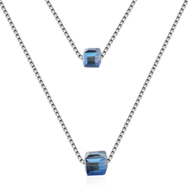 pendant necklaces arrival crystal blue double layer pendants necklace jewelry fashion silver plated girl accessories female
pendant necklaces arrival crystal blue double layer pendants necklace jewelry fashion silver plated girl accessories female