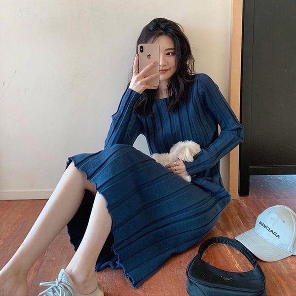 casual dresses women 2021 autumn winter fashion retro knit bottoming dress female thick warm sweater ladies o-neck slim vestidos v600, Black;gray
casual dresses women 2021 autumn winter fashion retro knit bottoming dress female thick warm sweater ladies o-neck slim vestidos v600, Black;gray
