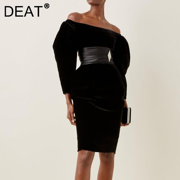 casual dresses deat 2021 women fashion slim black square collar puff sleeve patchwork diamond folds high waist dress autumn 7e1310, Black;gray
casual dresses deat 2021 women fashion slim black square collar puff sleeve patchwork diamond folds high waist dress autumn 7e1310, Black;gray