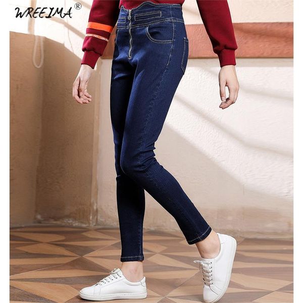 women's jeans wreeima plus size 5xl women fashion 2021 winter high waist zipper denim slim stretch pencil pants, Blue
women's jeans wreeima plus size 5xl women fashion 2021 winter high waist zipper denim slim stretch pencil pants, Blue