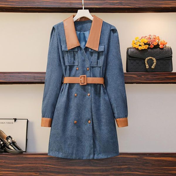 casual dresses women british style corduroy dress autumn and winter 2021 long sleeve double breasted patchwork pu leather vintage, Black;gray
casual dresses women british style corduroy dress autumn and winter 2021 long sleeve double breasted patchwork pu leather vintage, Black;gray