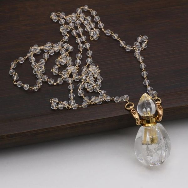 pendant necklaces necklace natural stone clear quartz charming perfume bottle for women romantic gift 18x34mm, Silver
pendant necklaces necklace natural stone clear quartz charming perfume bottle for women romantic gift 18x34mm, Silver