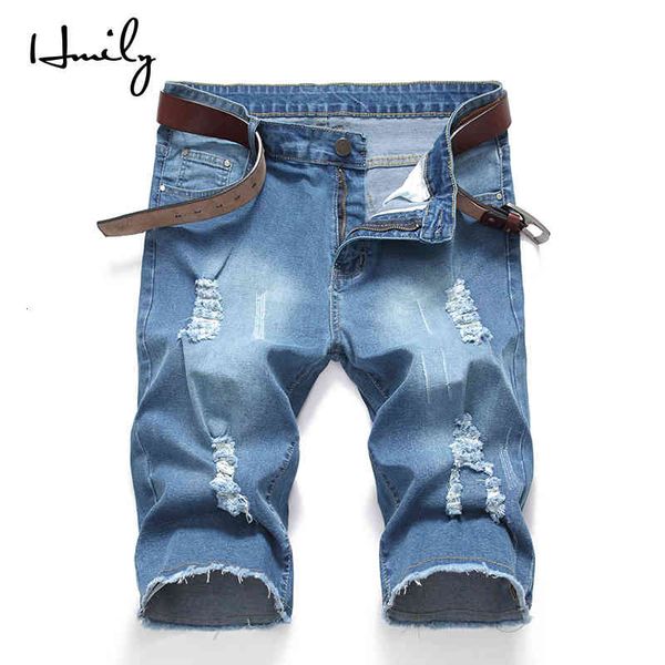 men's jeans hmily fashion men casual ripped short brand clothing summer cotton shorts breathable knee length denim 2qwo, Blue
men's jeans hmily fashion men casual ripped short brand clothing summer cotton shorts breathable knee length denim 2qwo, Blue