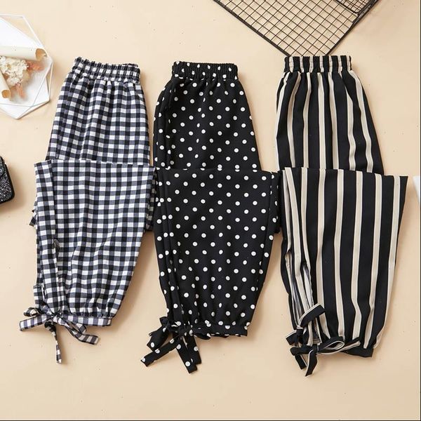 spring and summer plaid women pant polka dot loose fitting large size fresh children pantalones de mujer, Black;white
spring and summer plaid women pant polka dot loose fitting large size fresh children pantalones de mujer, Black;white