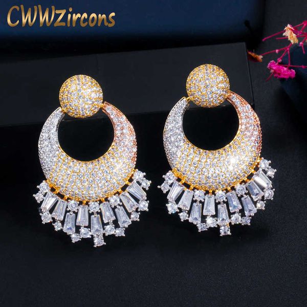 luxury geometry round full micro pave cubic zirconia 3 tone gold women engagement wedding earrings jewelry cz678 210714, Silver
luxury geometry round full micro pave cubic zirconia 3 tone gold women engagement wedding earrings jewelry cz678 210714, Silver
