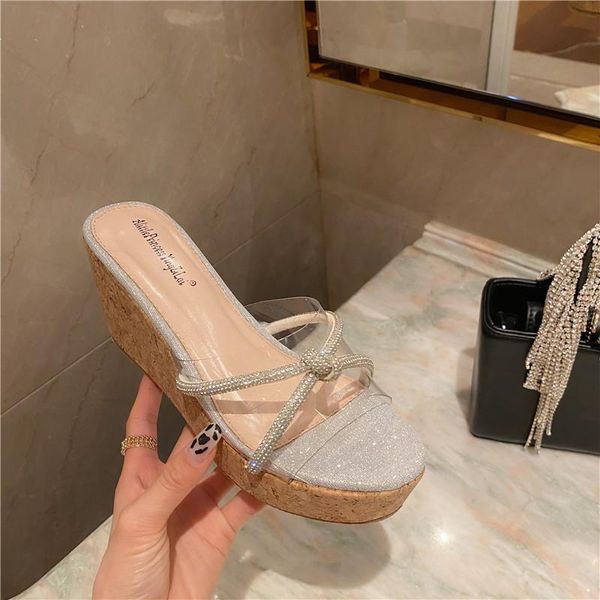 slippers casual on a wedge med shallow glitter slides shoes women heels platform luxury jelly flat high transparent crystal pump, Black
slippers casual on a wedge med shallow glitter slides shoes women heels platform luxury jelly flat high transparent crystal pump, Black