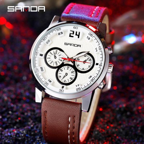 wristwatches sanda retro domineering watch men's quartz sports student fashion waterproof, Slivery;brown
wristwatches sanda retro domineering watch men's quartz sports student fashion waterproof, Slivery;brown