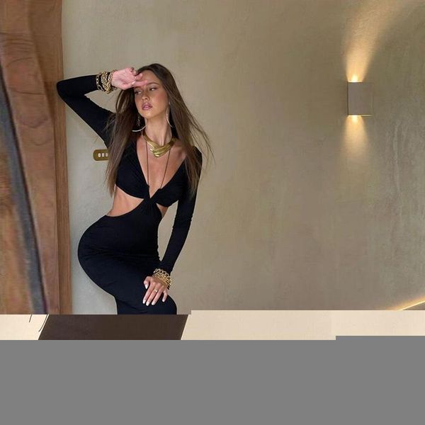 casual dresses black long sleeve cut out maxi 2021 autumn fashion v neck slim split bodycon women clothes outfits, Black;gray
casual dresses black long sleeve cut out maxi 2021 autumn fashion v neck slim split bodycon women clothes outfits, Black;gray