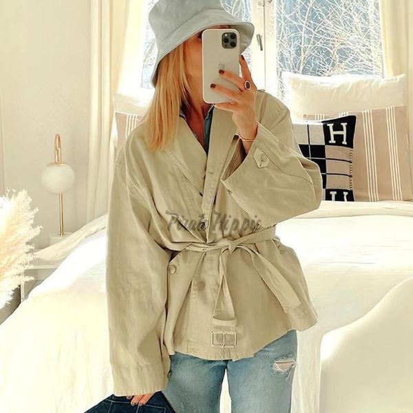 women's trench coats pirate hippie solid woman autumn long sleeve turn down collar waist belt buttons jackects casual vintage female to, Tan;black
women's trench coats pirate hippie solid woman autumn long sleeve turn down collar waist belt buttons jackects casual vintage female to, Tan;black