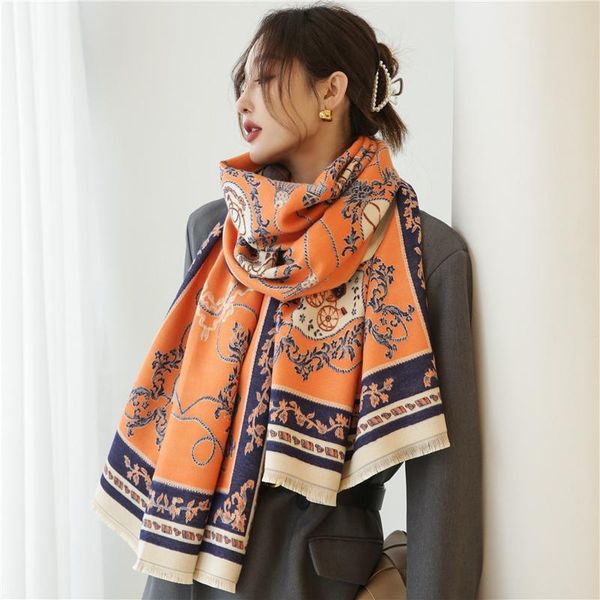scarves luxury women cashmere scarf winter pashmina warm bufanda shawls and wraps lady print thick blanket neck, Blue;gray
scarves luxury women cashmere scarf winter pashmina warm bufanda shawls and wraps lady print thick blanket neck, Blue;gray