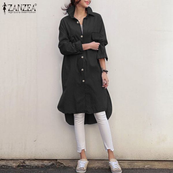 blouses stylish demin blue shirts 2021 women's long casual lapel button asymmetrical female split vestidos plus size, White
blouses stylish demin blue shirts 2021 women's long casual lapel button asymmetrical female split vestidos plus size, White