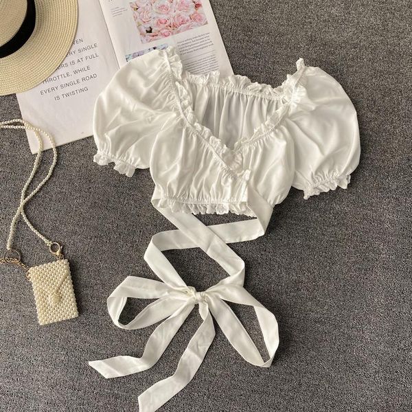 women's blouses & shirts singreiny women fashion korean blouse sleeve v neck solid slim 2021 summer casual streetwear short, White
women's blouses & shirts singreiny women fashion korean blouse sleeve v neck solid slim 2021 summer casual streetwear short, White
