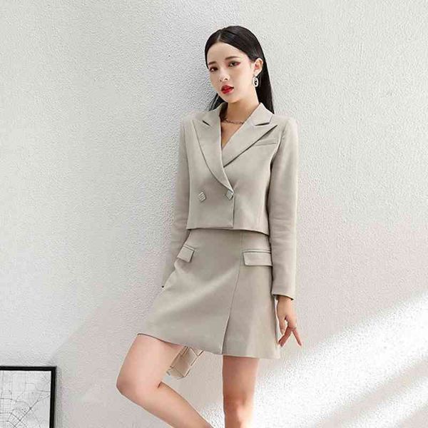 ladies two piece set spring autumn sleeveless solid spaghetti straps dress + short coat women office business outfit suits 210514, White
ladies two piece set spring autumn sleeveless solid spaghetti straps dress + short coat women office business outfit suits 210514, White