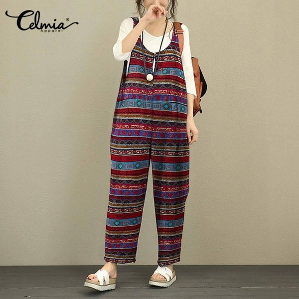 women's jumpsuits & rompers fashion celmia summer kaftan print womens sleeveless backless casual wide leg playsuits loose overalls, Black;white
women's jumpsuits & rompers fashion celmia summer kaftan print womens sleeveless backless casual wide leg playsuits loose overalls, Black;white