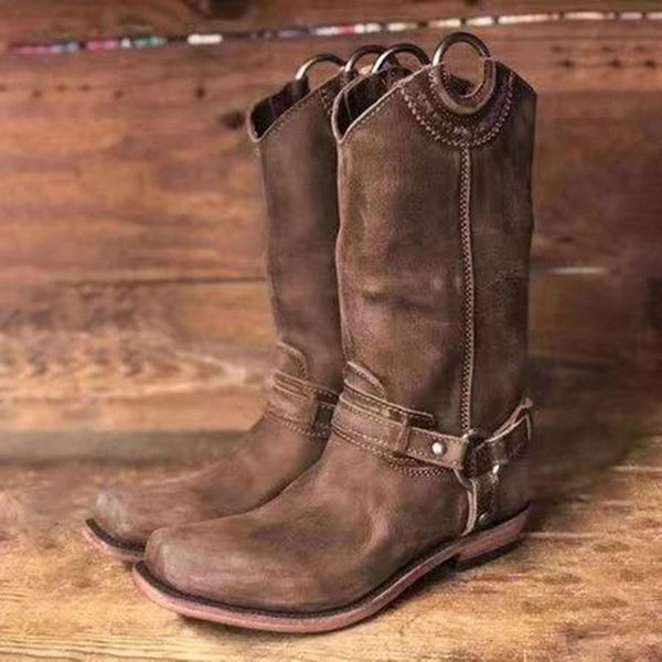 boots retro women shoes winter leather vintage round toe mid-calf zapatos plus size black/brown
boots retro women shoes winter leather vintage round toe mid-calf zapatos plus size black/brown