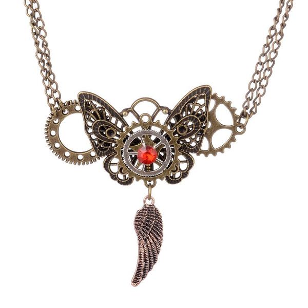 chains trend personality exaggerated gear necklace steampunk novelty creative butterfly, Silver
chains trend personality exaggerated gear necklace steampunk novelty creative butterfly, Silver