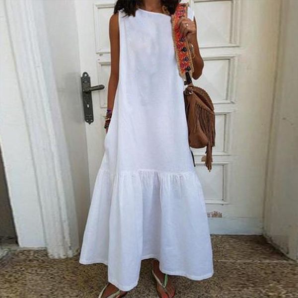 summer sundress plus size women dresses ruffle zanzea sleeveless long maxi vestidos female casual o neck beach robe, Black;gray
summer sundress plus size women dresses ruffle zanzea sleeveless long maxi vestidos female casual o neck beach robe, Black;gray