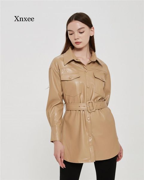 women's leather & faux motorcycle women shirt street personality metal single buttons pu autumn winter casual long sleeve blouse, Black
women's leather & faux motorcycle women shirt street personality metal single buttons pu autumn winter casual long sleeve blouse, Black