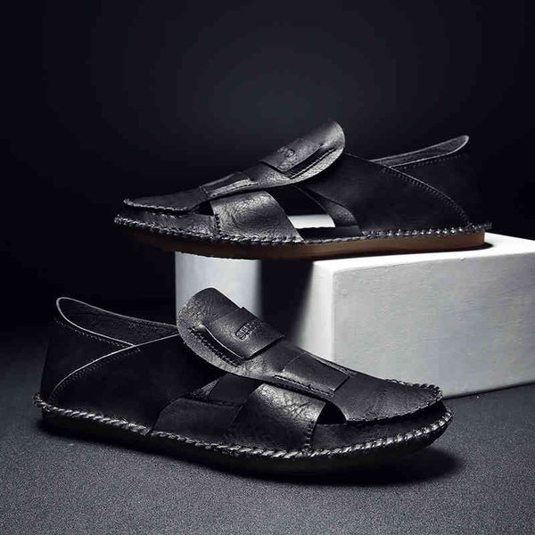 slippers men's summer sandals outdoor fashion beach leather handmade comfortable slip-on casual breathable men shoes 6pmq, Black
slippers men's summer sandals outdoor fashion beach leather handmade comfortable slip-on casual breathable men shoes 6pmq, Black