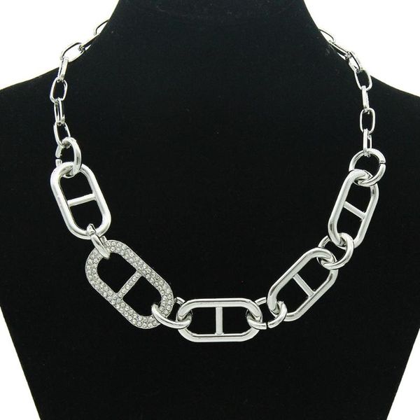 pendant necklaces personality exaggerated letter buckle thick women's necklace ins trend hip-hop two-tone charm female clavicle chain c, Silver
pendant necklaces personality exaggerated letter buckle thick women's necklace ins trend hip-hop two-tone charm female clavicle chain c, Silver